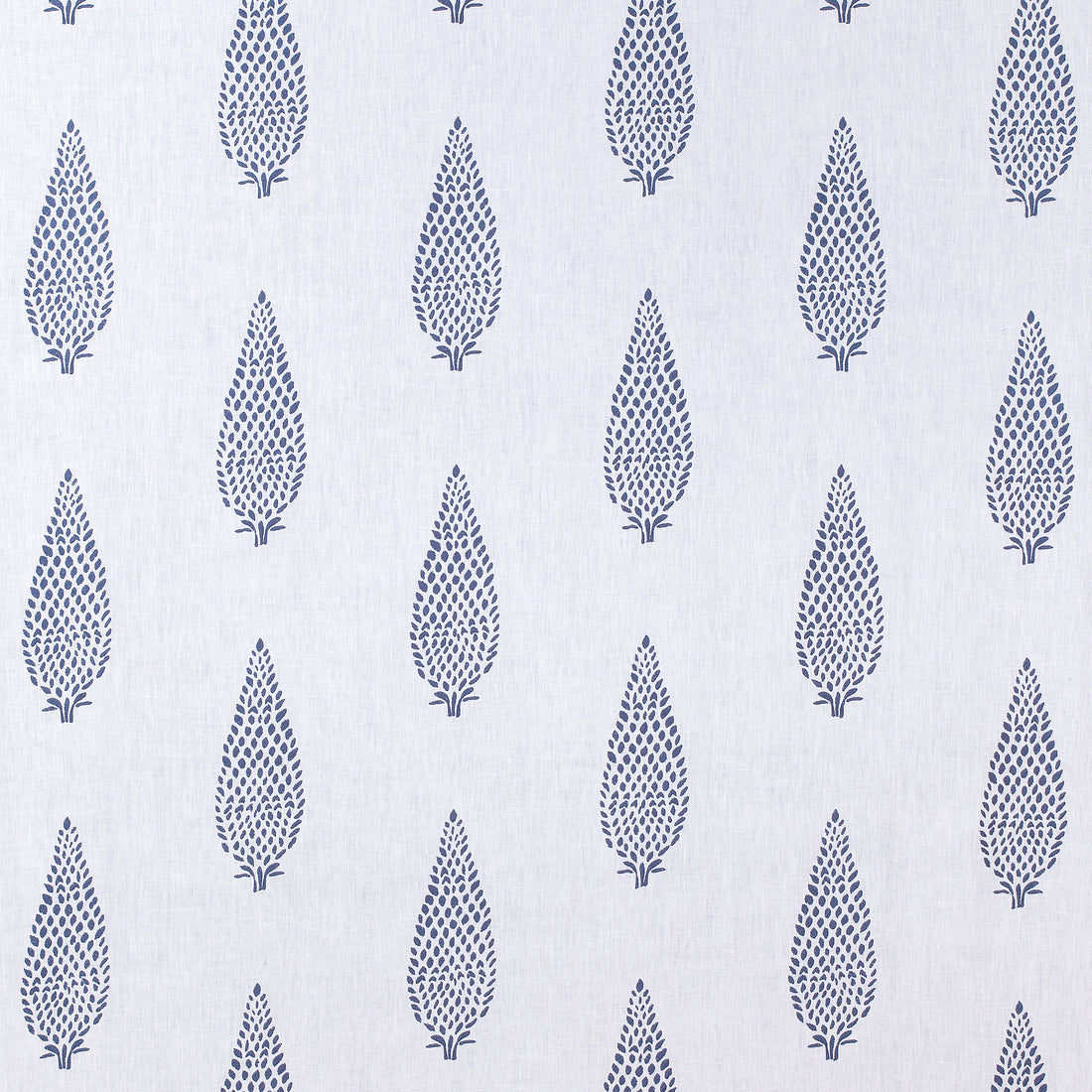 Manor Embroidery fabric in navy on white color - pattern number AW73005 - by Anna French in the Meridian collection