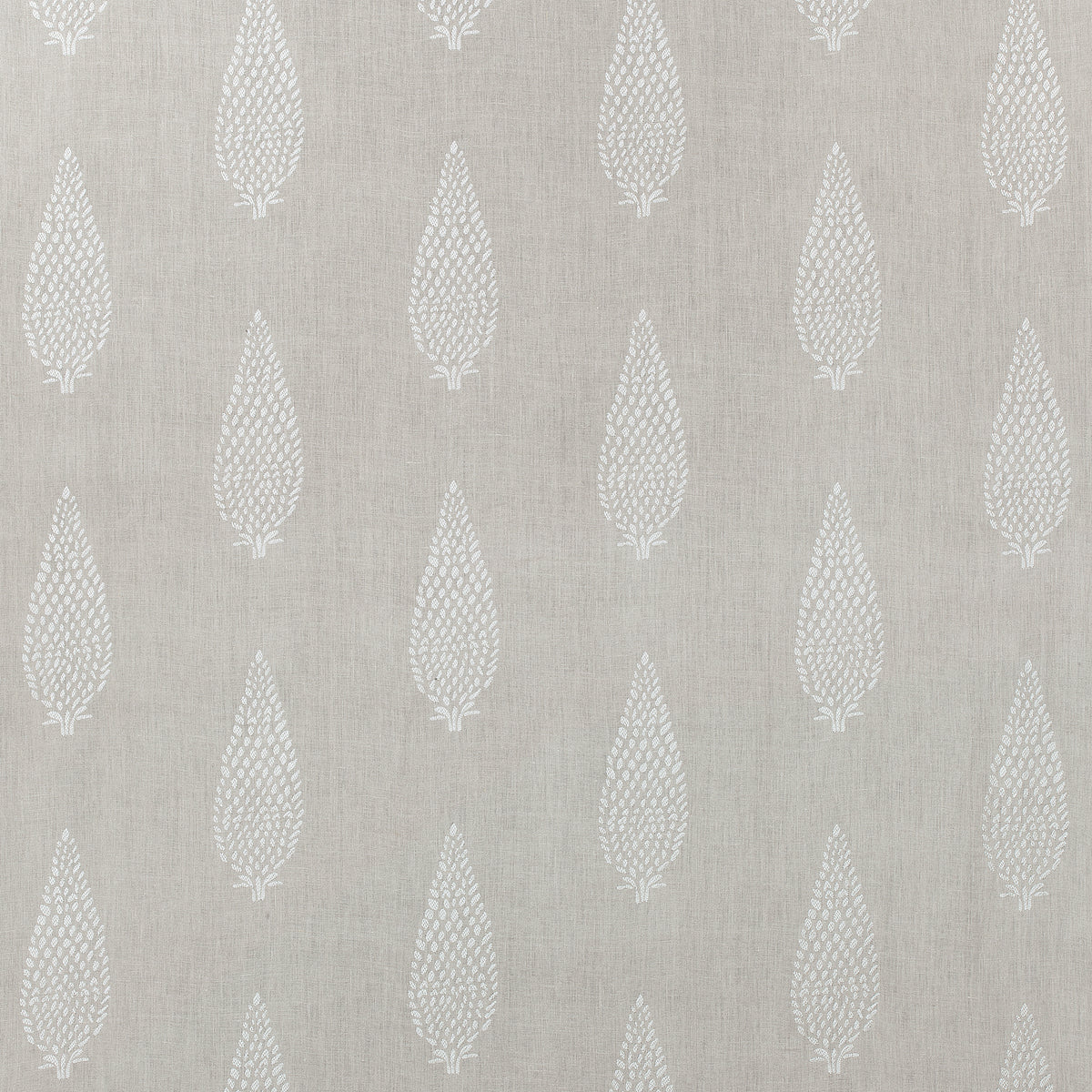 Manor Embroidery fabric in cream on natural color - pattern number AW73008 - by Anna French in the Meridian collection