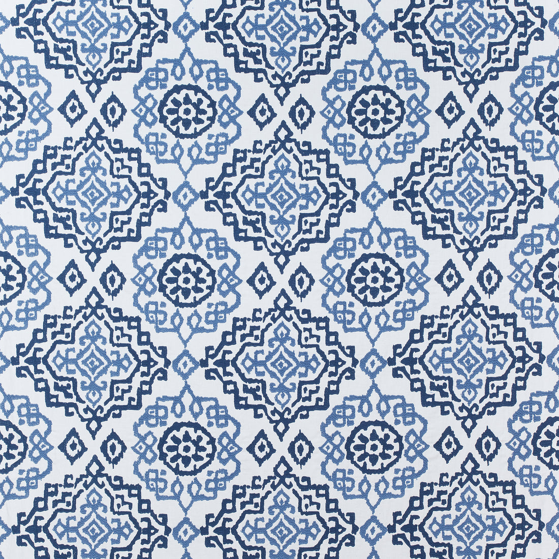 Scottsdale Embroidery fabric in blue and white color - pattern number AW73016 - by Anna French in the Meridian collection