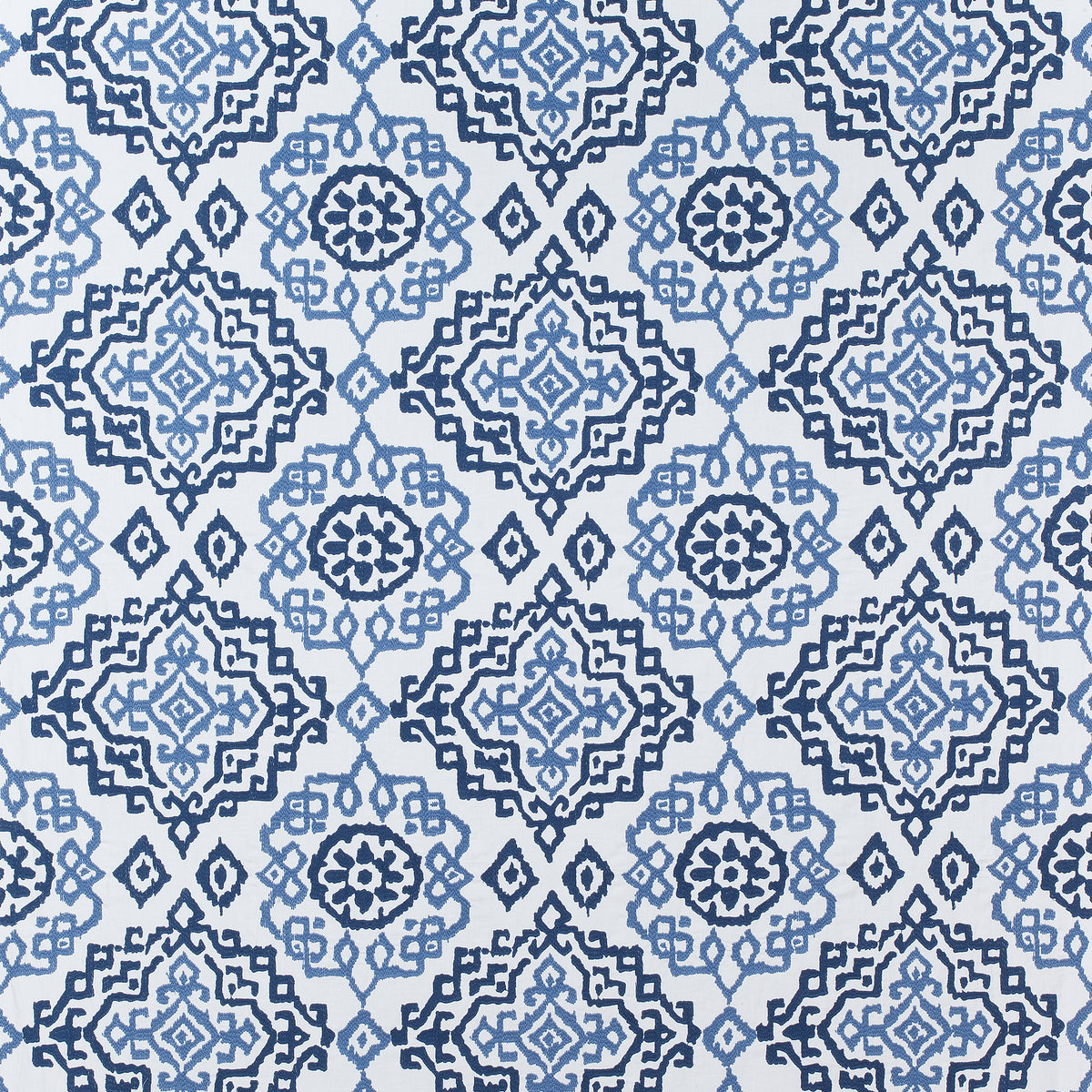 Scottsdale Embroidery fabric in blue and white color - pattern number AW73016 - by Anna French in the Meridian collection