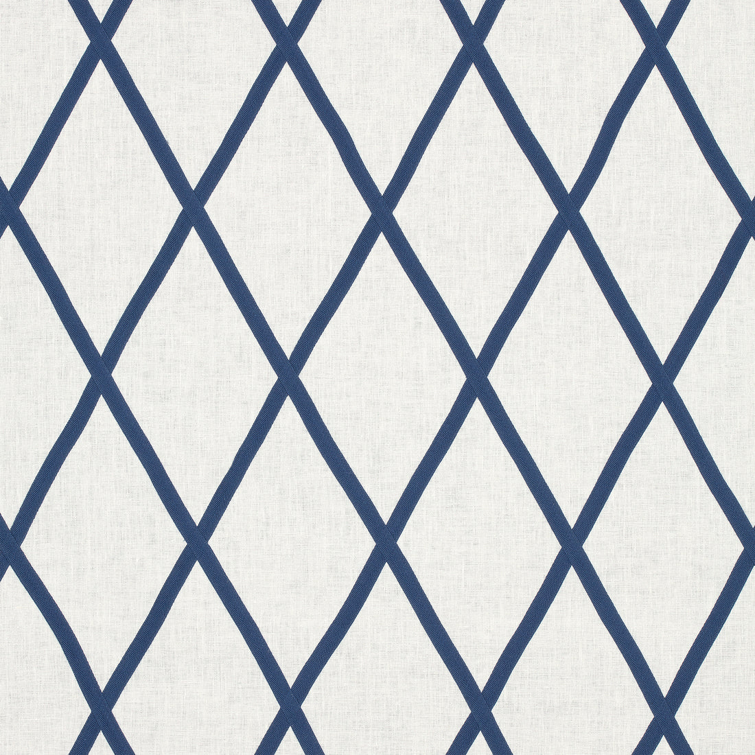 Tarascon Trellis Applique fabric in navy on white color - pattern number AW78708 - by Anna French in the Palampore collection