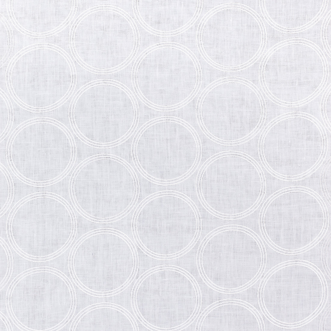 Marbella Circle Embroidery fabric in white color - pattern number AW9120 - by Anna French in the Natural Glimmer collection