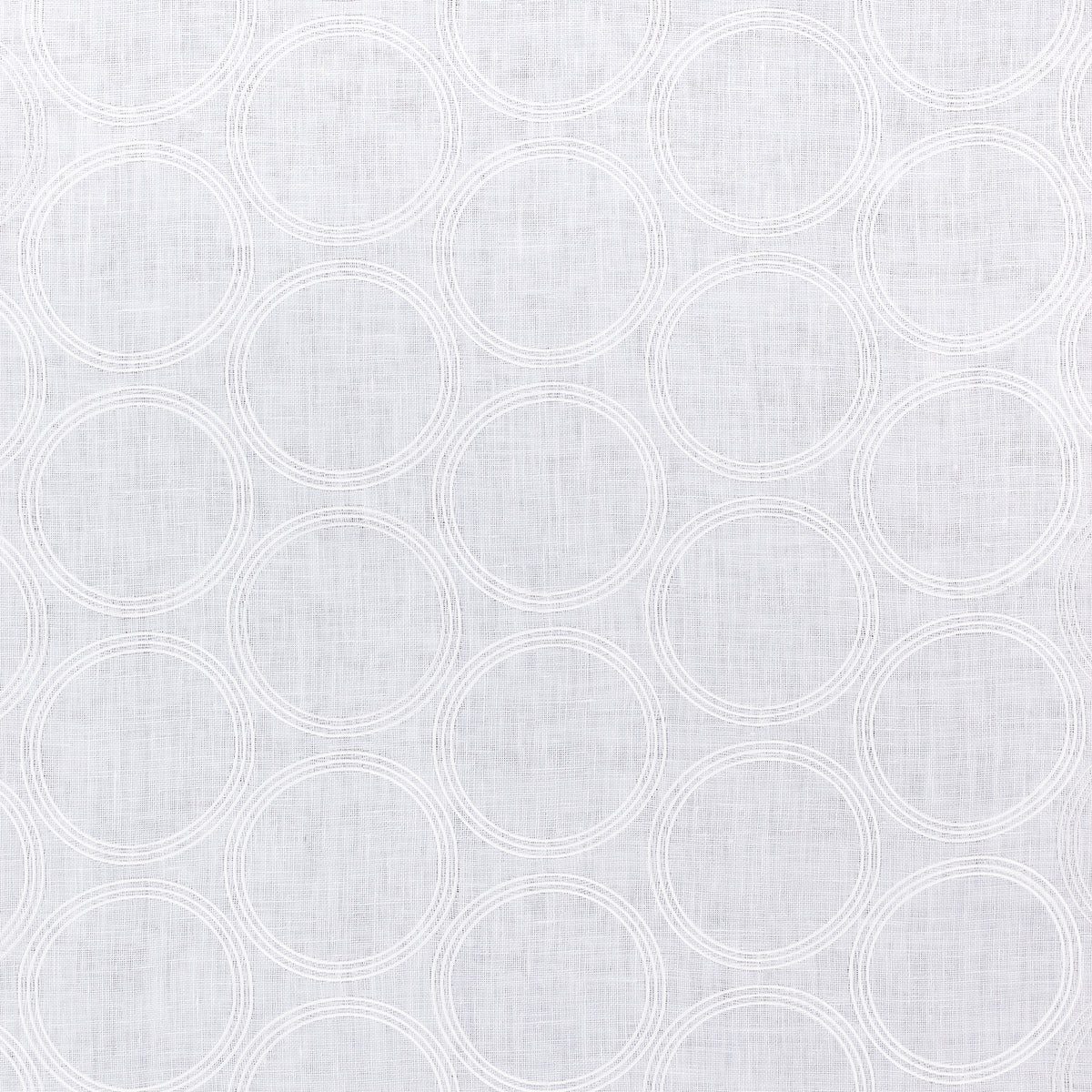 Marbella Circle Embroidery fabric in white color - pattern number AW9120 - by Anna French in the Natural Glimmer collection