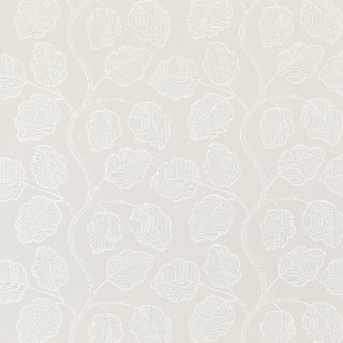 Chestnut Tree Embroidery fabric in white color - pattern number AW9121 - by Anna French in the Natural Glimmer collection