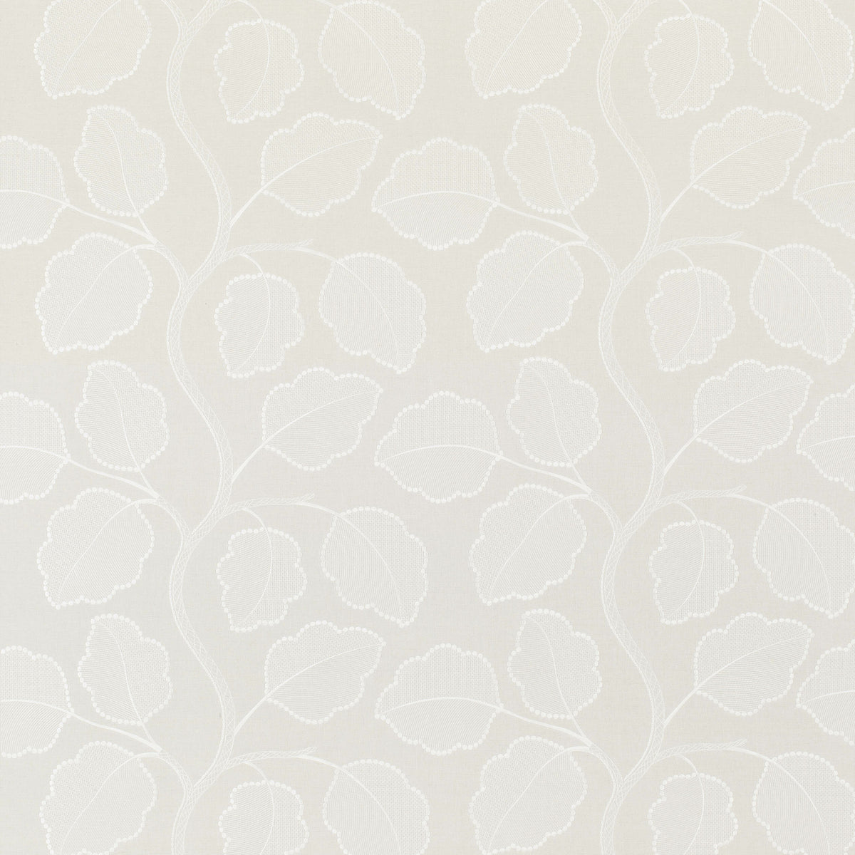 Chestnut Tree Embroidery fabric in white color - pattern number AW9121 - by Anna French in the Natural Glimmer collection