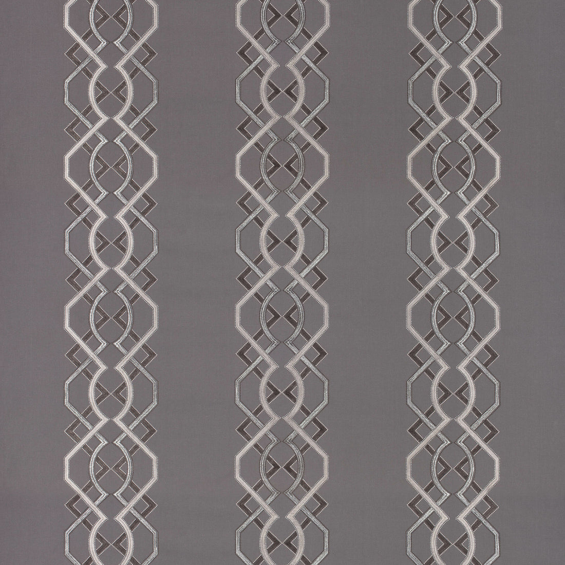 Bergman Embroidery fabric in charcoal color - pattern number AW9128 - by Anna French in the Natural Glimmer collection