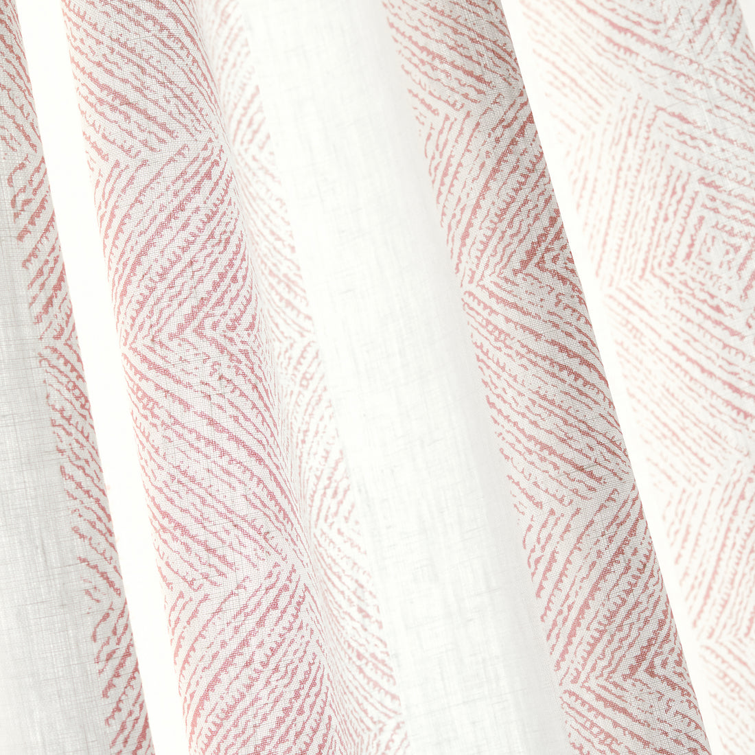 Detail of Clipperton Stripe printed fabric in blush color - pattern number AF15127 - by Anna French in the Antilles collection
