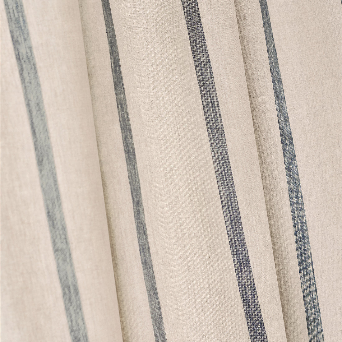Detail of Sailing Stripe woven fabric in Natural and Slate - pattern number AW15134 - by Anna French in the Antilles collection