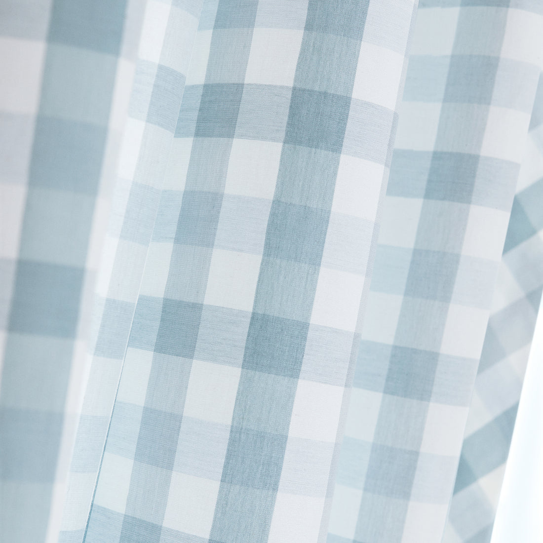 Detail of Saybrook Check fabric in spa blue color - pattern number AW15150 - by Anna French in the Antilles collection