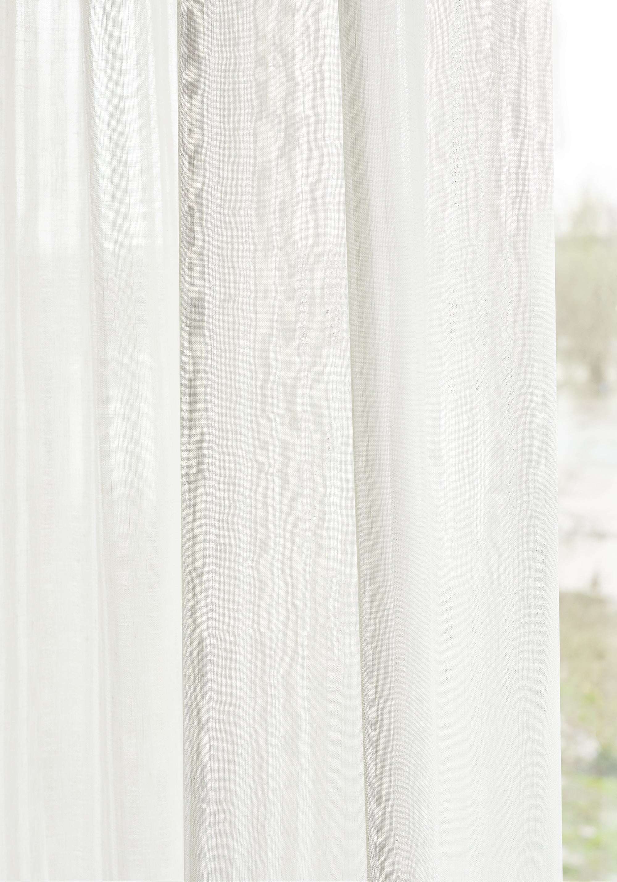 Thhibaut Darley Stripe woven fabric in Snow White color, pattern number FWW7141