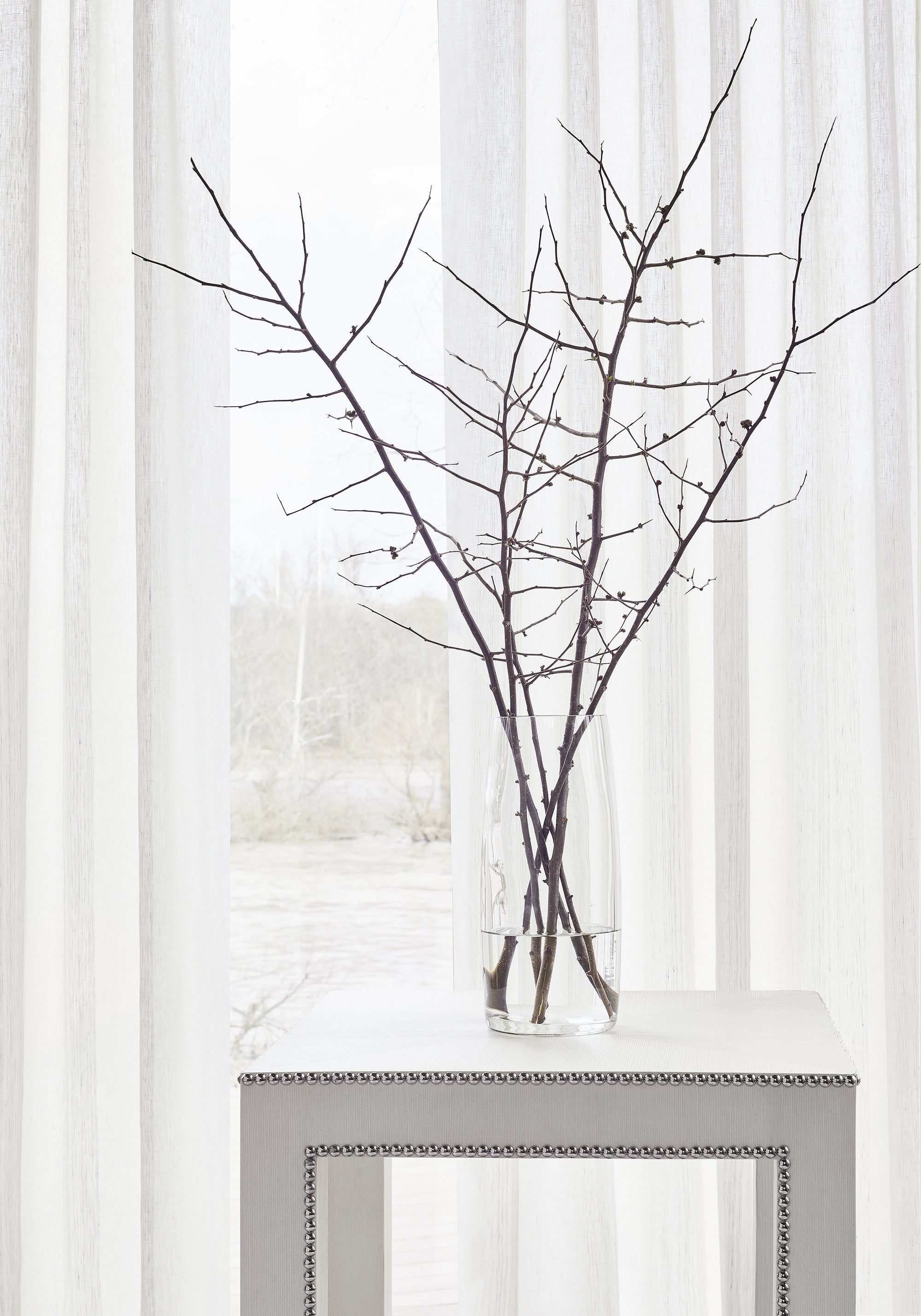 Thibaut Warwick Stripe fabric in flax color - pattern number FWW7100 - by Thibaut in the Atmosphere collection for sale at Fabric World