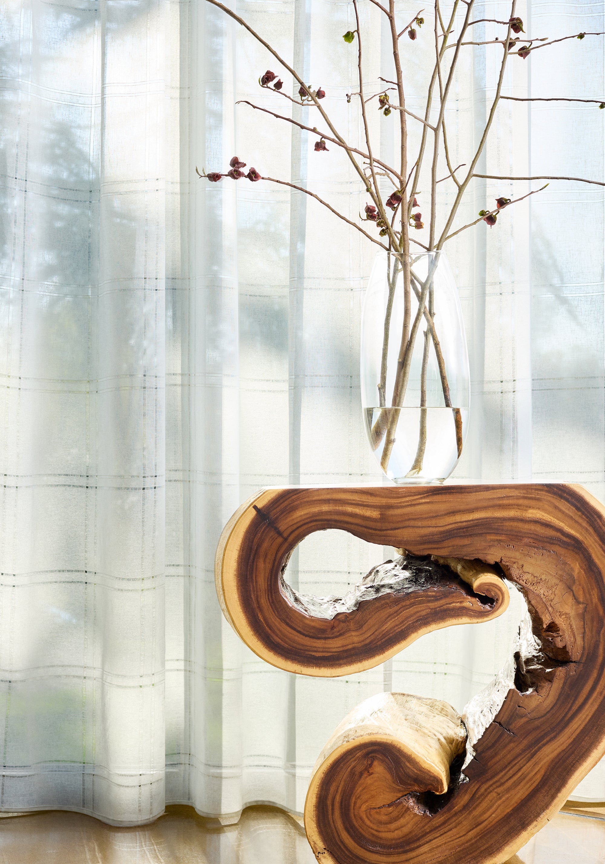 Sheer in Benson fabric in platinum color - pattern number FWW8263 - by Thibaut in the Aura collection