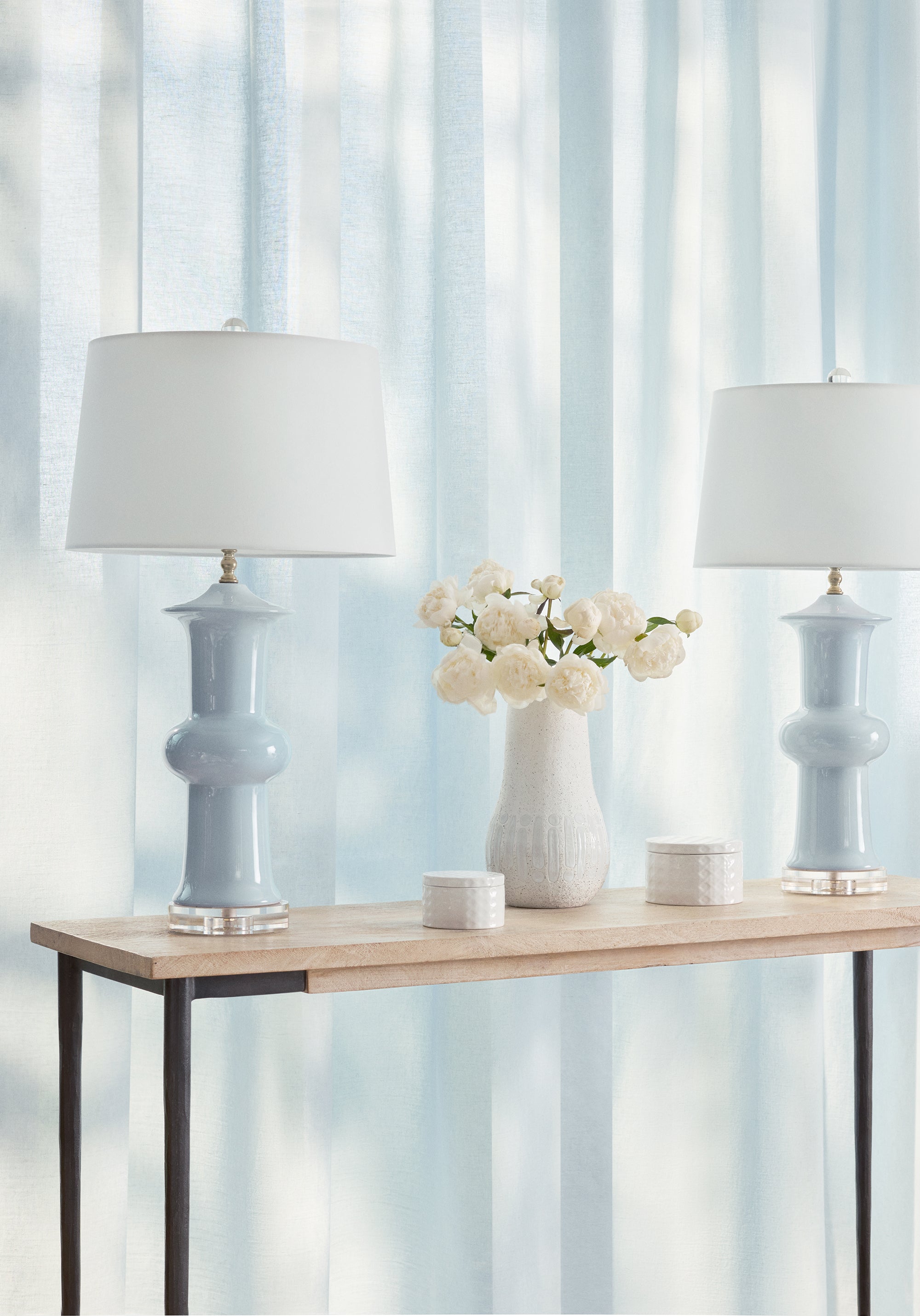 Oliver fabric in cloud color - pattern number FWW8203 - by Thibaut in the Aura collection