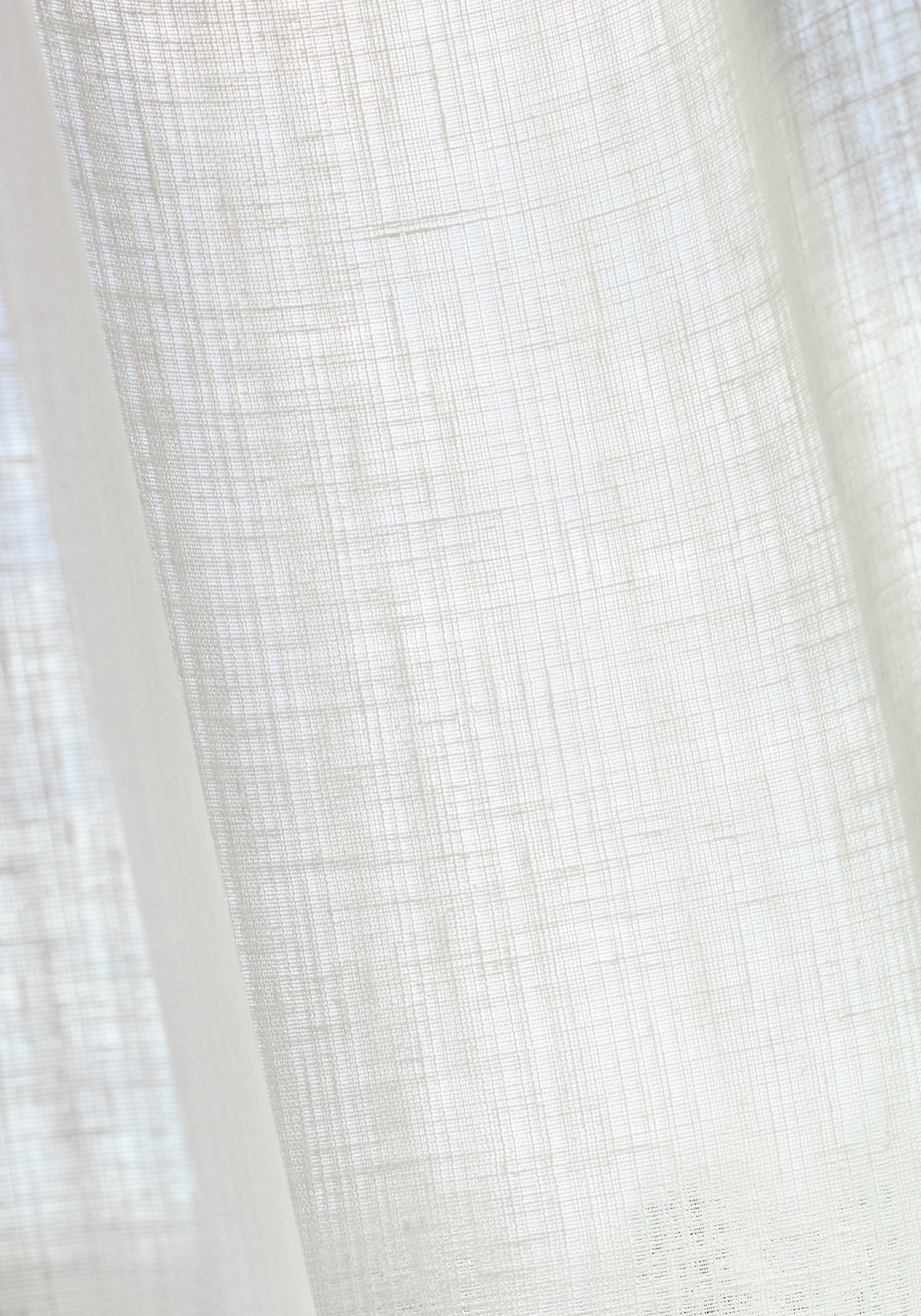 Up close sheer in Striato fabric in snow white color - pattern number FWW8240 - by Thibaut in the Aura collection