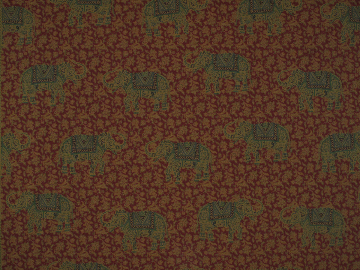 Elephanta fabric in garnet color - pattern number B0 00011210 - by Scalamandre in the Old World Weavers collection