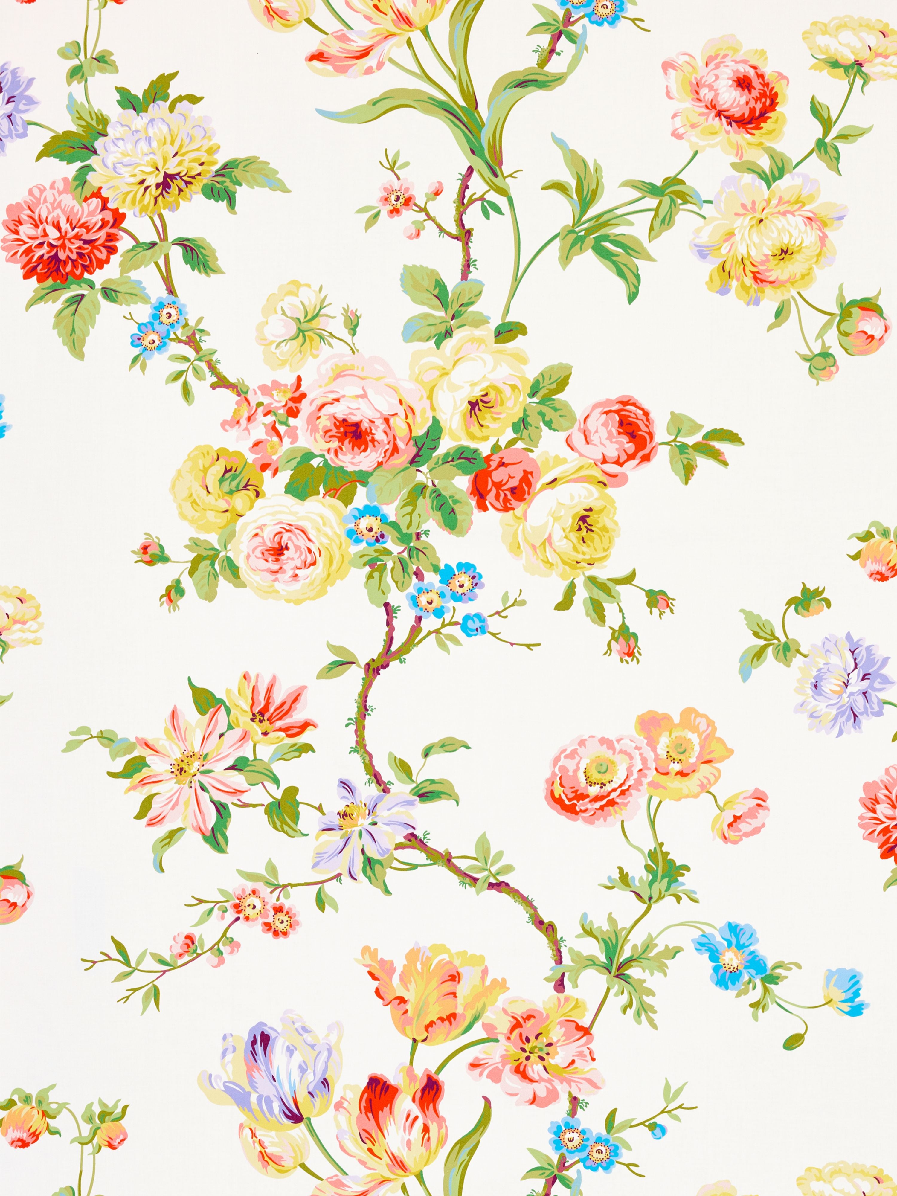 Botanical Garden fabric in summer multi color - pattern number B0 00013506 - by Scalamandre in the Old World Weavers collection