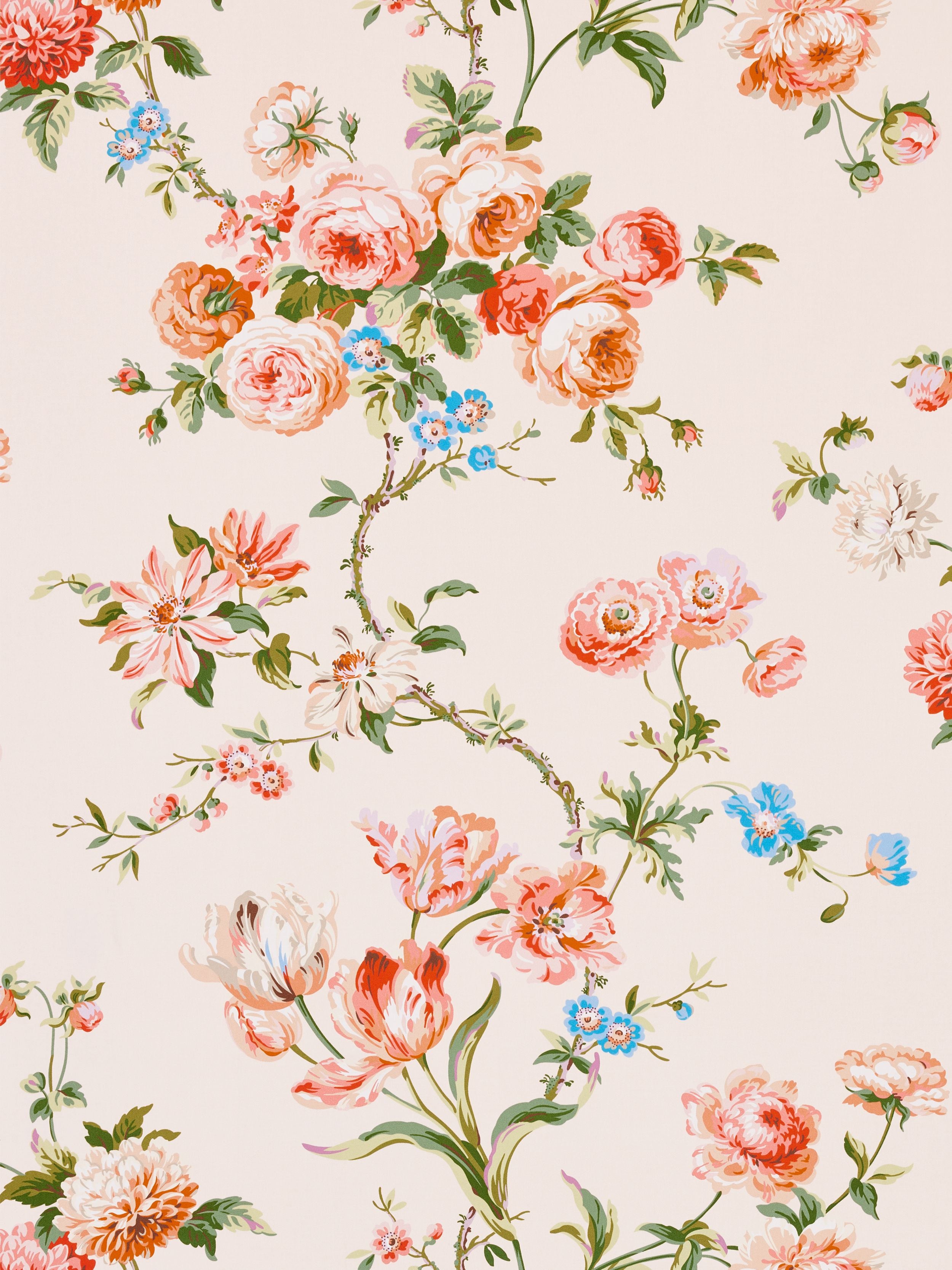 Botanical Garden fabric in rose quartz color - pattern number B0 00043506 - by Scalamandre in the Old World Weavers collection