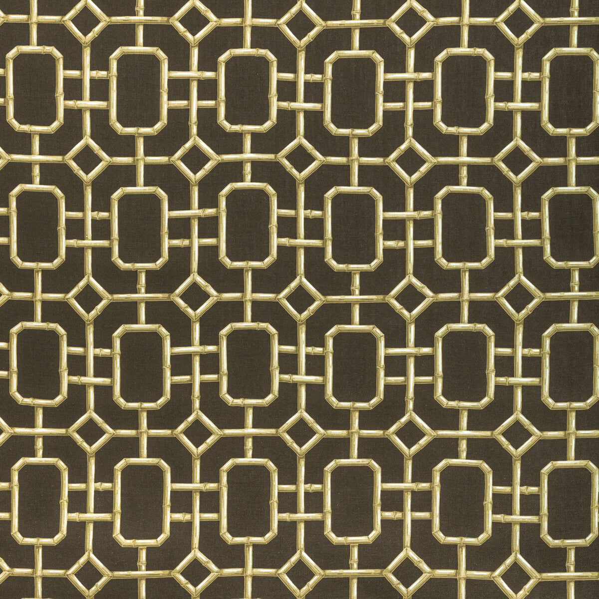 Bambu Fret fabric in hickory color - pattern BAMBU FRET.64.0 - by Kravet Couture in the Jan Showers Charmant collection