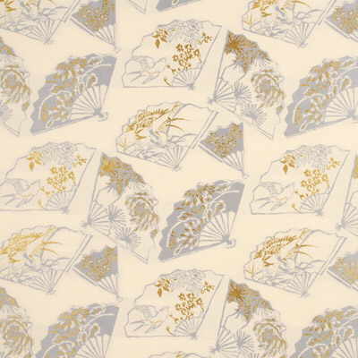 Fans fabric in silver fox color - pattern BF10314.905.0 - by G P &amp; J Baker in the Emperor&