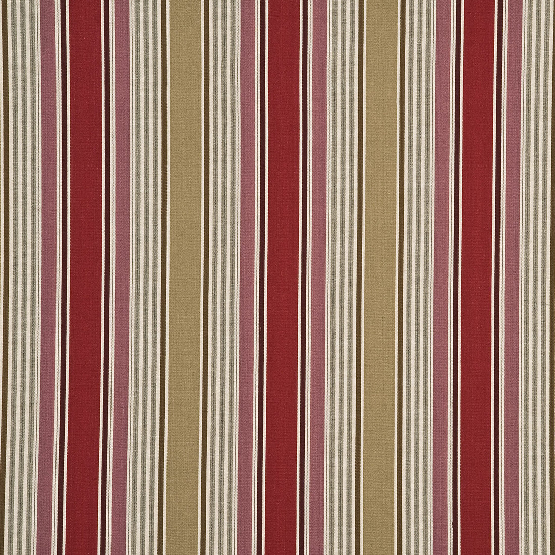 Arley Stripe fabric in red/camel color - pattern BF10401.4.0 - by G P &amp; J Baker in the Holcott collection