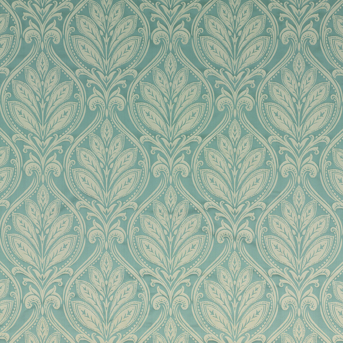 Ryecote Damask fabric in aqua color - pattern BF10492.725.0 - by G P &amp; J Baker in the Simply Damask collection
