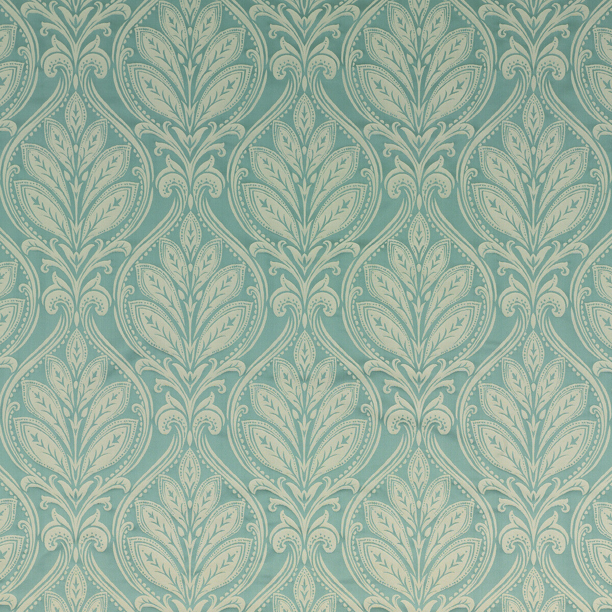 Ryecote Damask fabric in aqua color - pattern BF10492.725.0 - by G P & J Baker in the Simply Damask collection