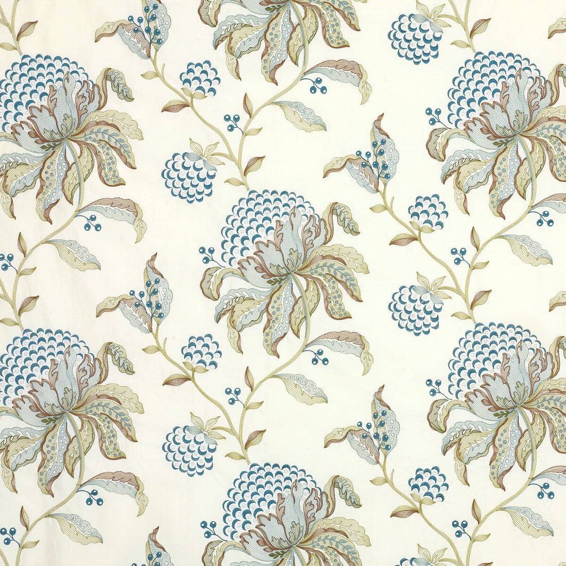 Silwood fabric in teal/green color - pattern BF10501.2.0 - by G P &amp; J Baker in the Larkhill collection