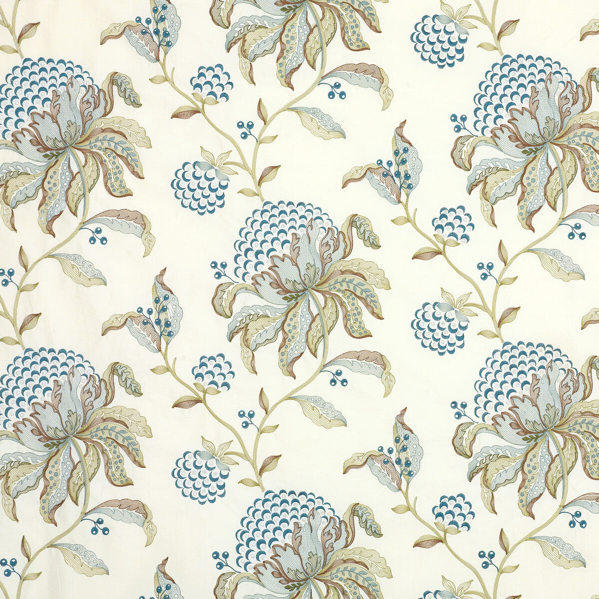 Silwood fabric in teal/green color - pattern BF10501.2.0 - by G P & J Baker in the Larkhill collection