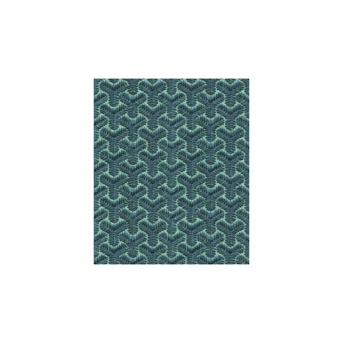 Chengtudoor Emb fabric in blue/aqua color - pattern BF10523.2.0 - by G P &amp; J Baker in the David Hicks 3 By Ashley Hicks collection