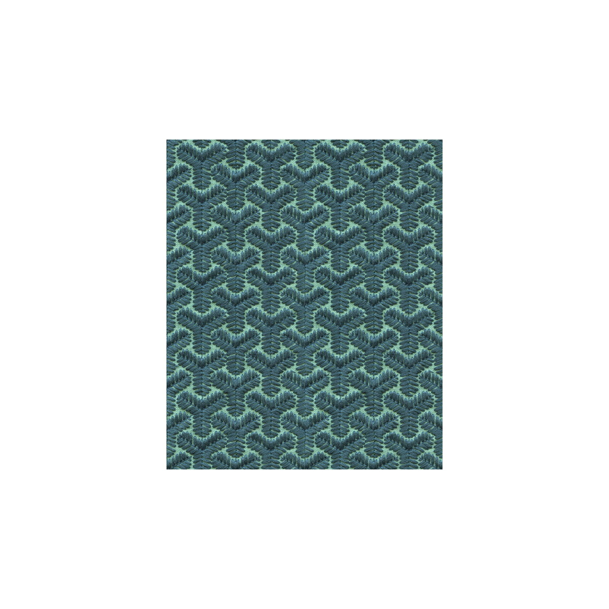 Chengtudoor Emb fabric in blue/aqua color - pattern BF10523.2.0 - by G P & J Baker in the David Hicks 3 By Ashley Hicks collection
