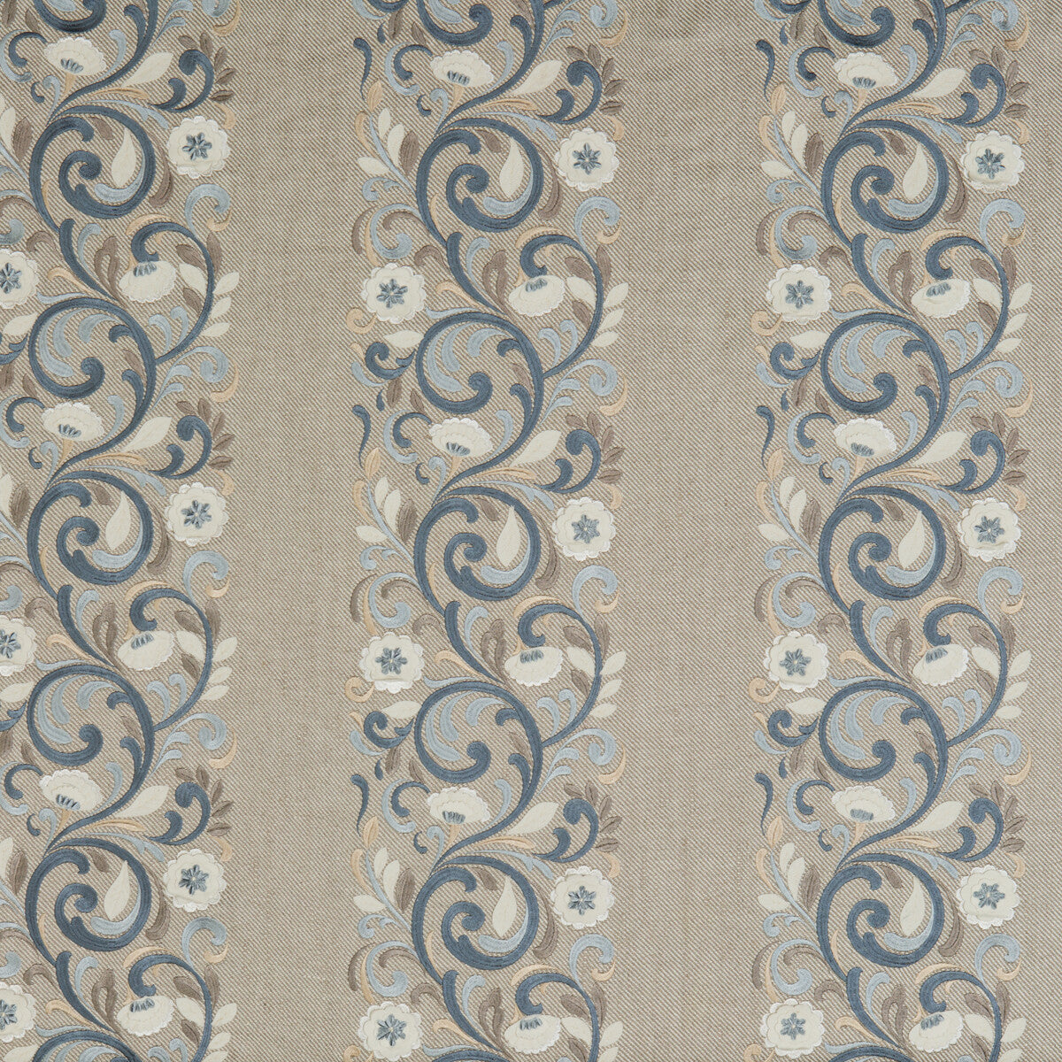 Langdale fabric in indigo/slate color - pattern BF10538.1.0 - by G P & J Baker in the Langdale collection