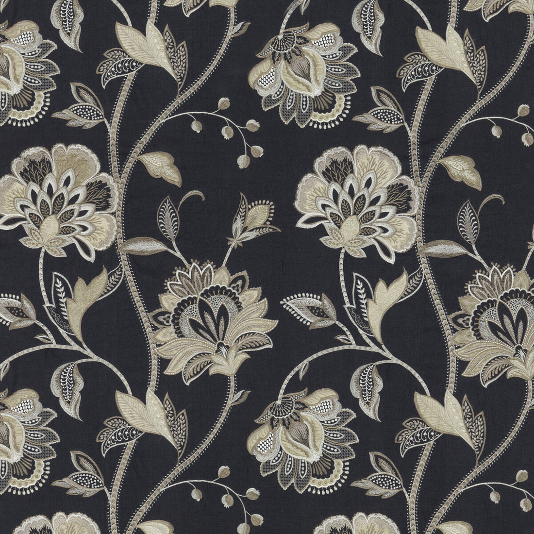Ormesby fabric in indigo color - pattern BF10762.2.0 - by G P &amp; J Baker in the Keswick Embroideries collection