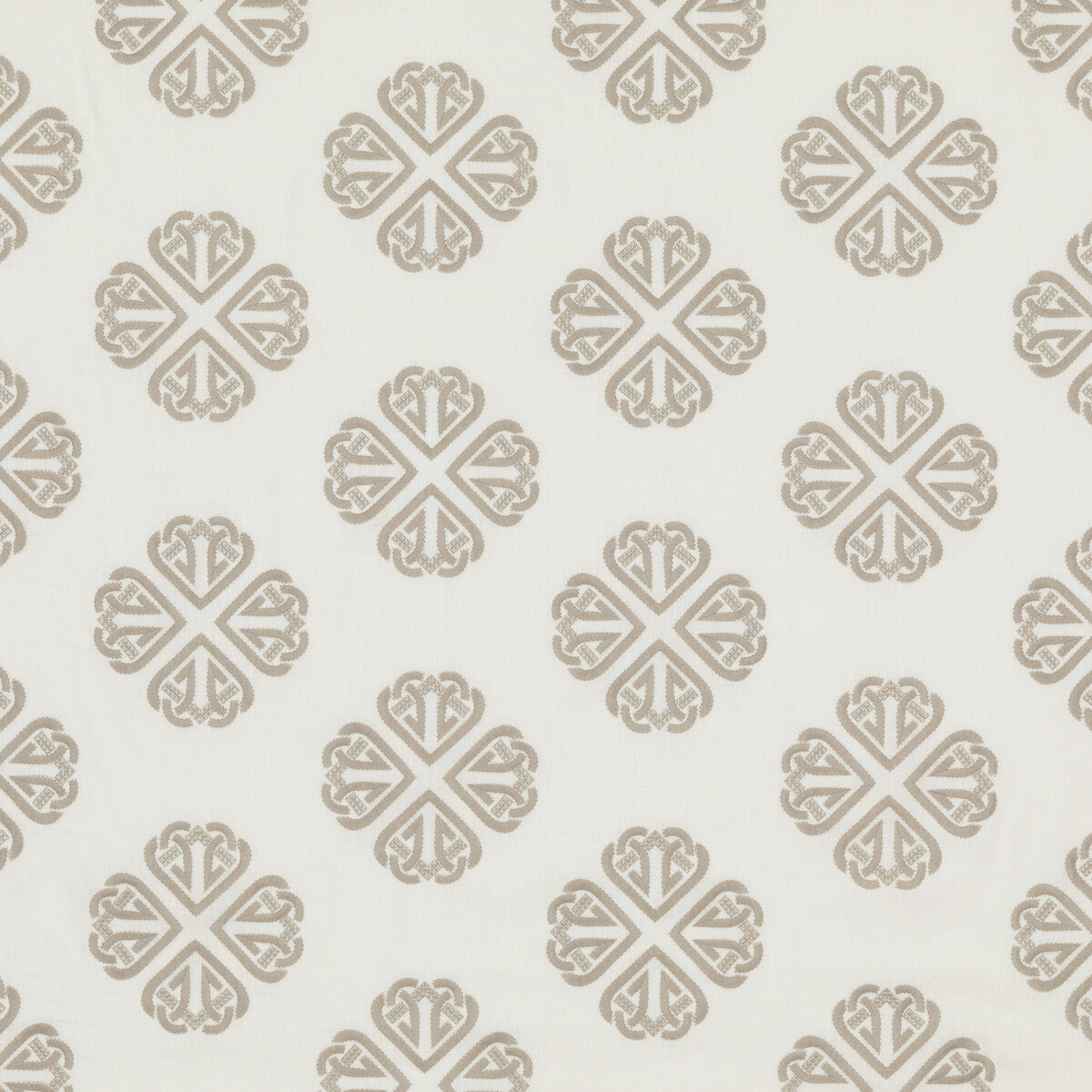 Kersloe fabric in ivory/stone color - pattern BF10768.1.0 - by G P & J Baker in the Keswick Embroideries collection