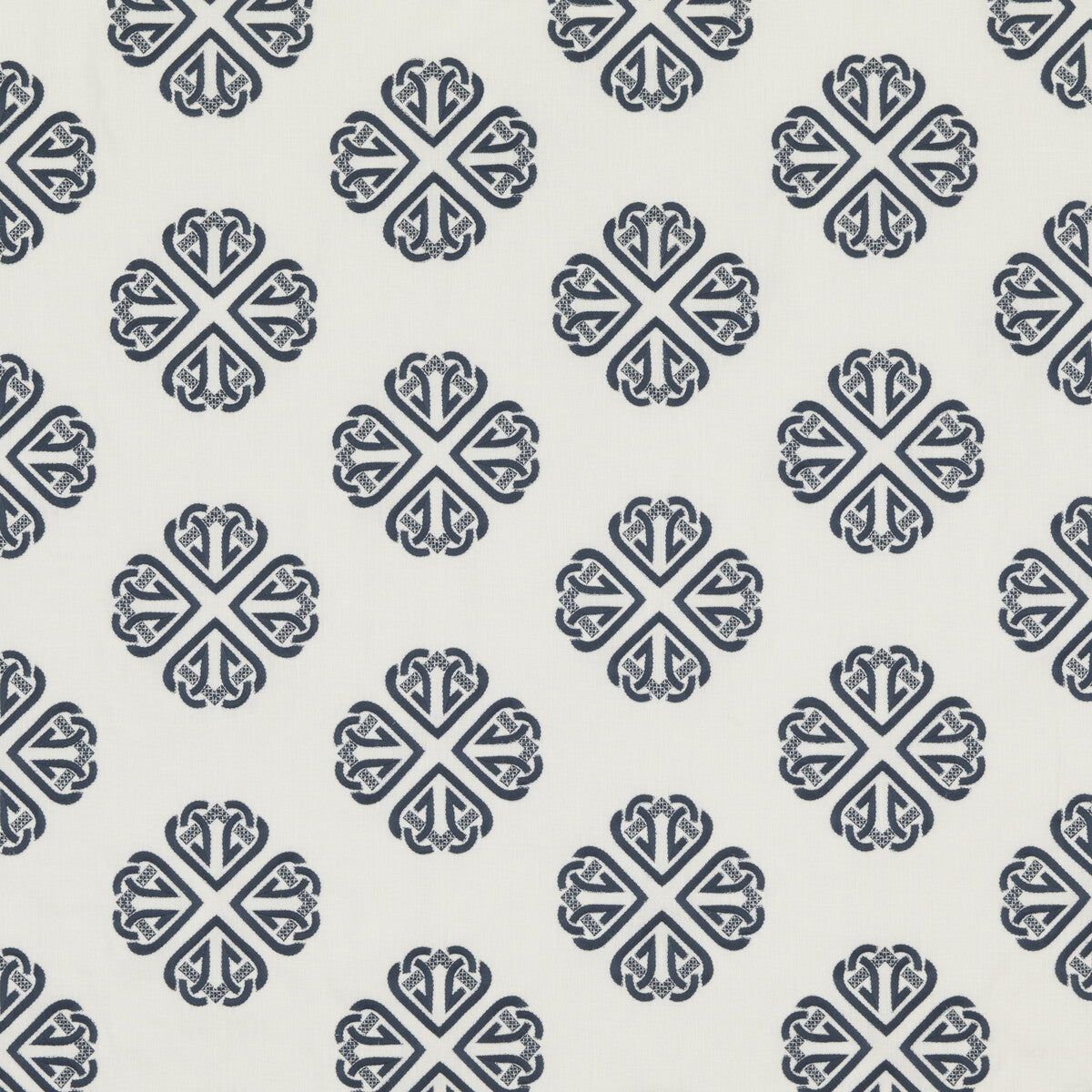 Kersloe fabric in indigo color - pattern BF10768.2.0 - by G P & J Baker in the Keswick Embroideries collection