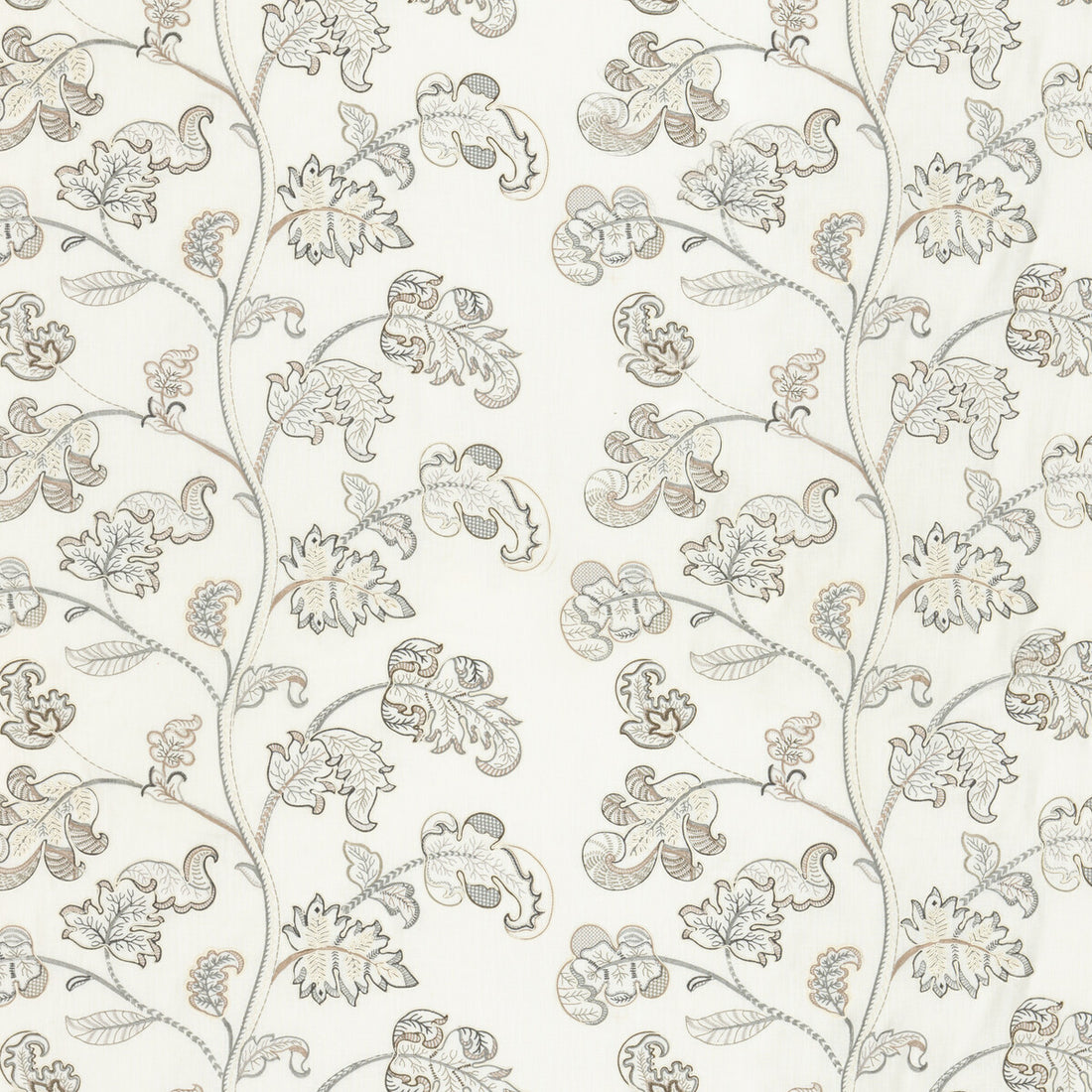 Alderwood fabric in ivory/stone color - pattern BF10769.1.0 - by G P &amp; J Baker in the Keswick Embroideries collection