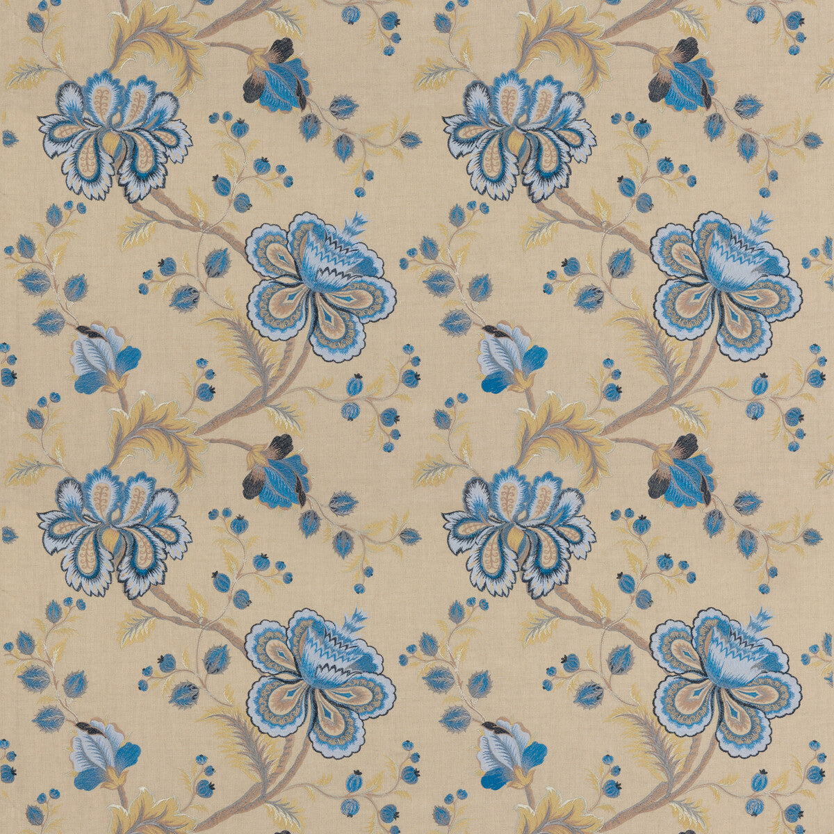 Elvington fabric in indigo color - pattern BF10791.1.0 - by G P & J Baker in the Artisan II collection