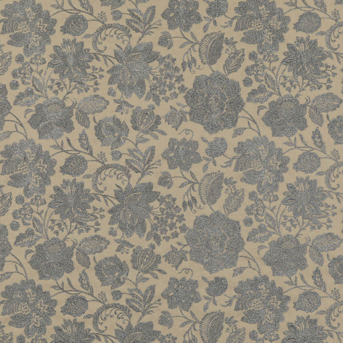 Berwick fabric in blue color - pattern BF10918.1.0 - by G P & J Baker in the Portobello collection
