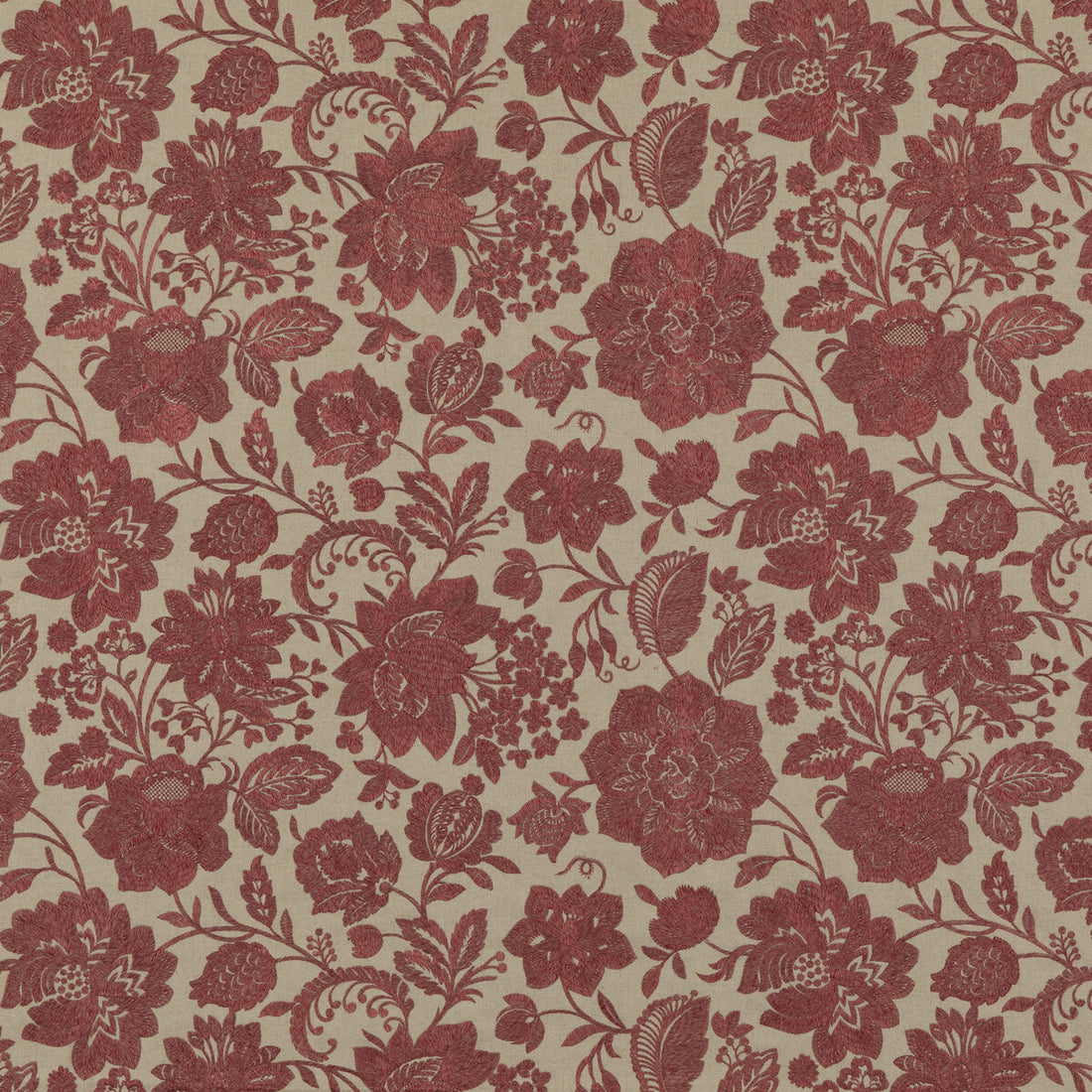 Berwick fabric in red color - pattern BF10918.2.0 - by G P &amp; J Baker in the Portobello collection
