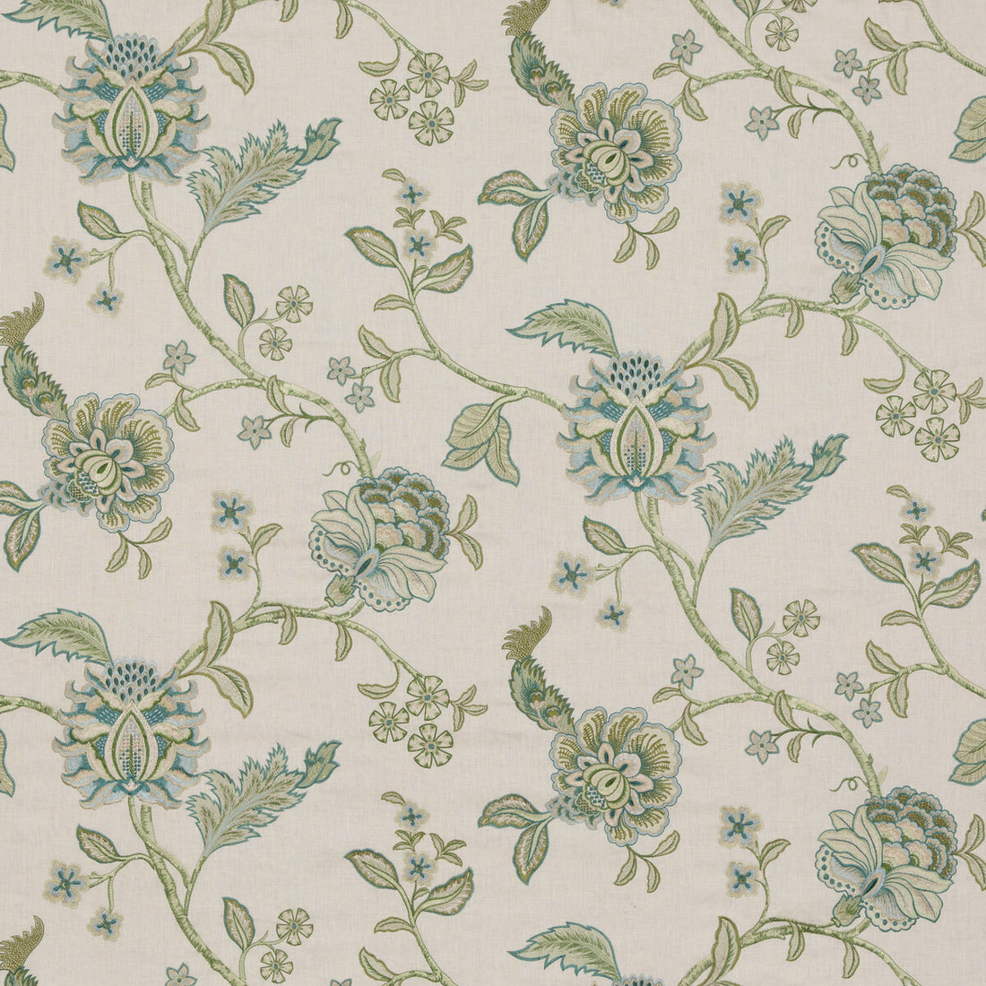 Sudbury fabric in teal color - pattern BF10937.2.0 - by G P &amp; J Baker in the Caspian collection