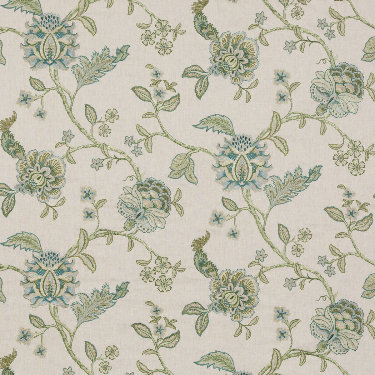 Sudbury fabric in teal color - pattern BF10937.2.0 - by G P & J Baker in the Caspian collection