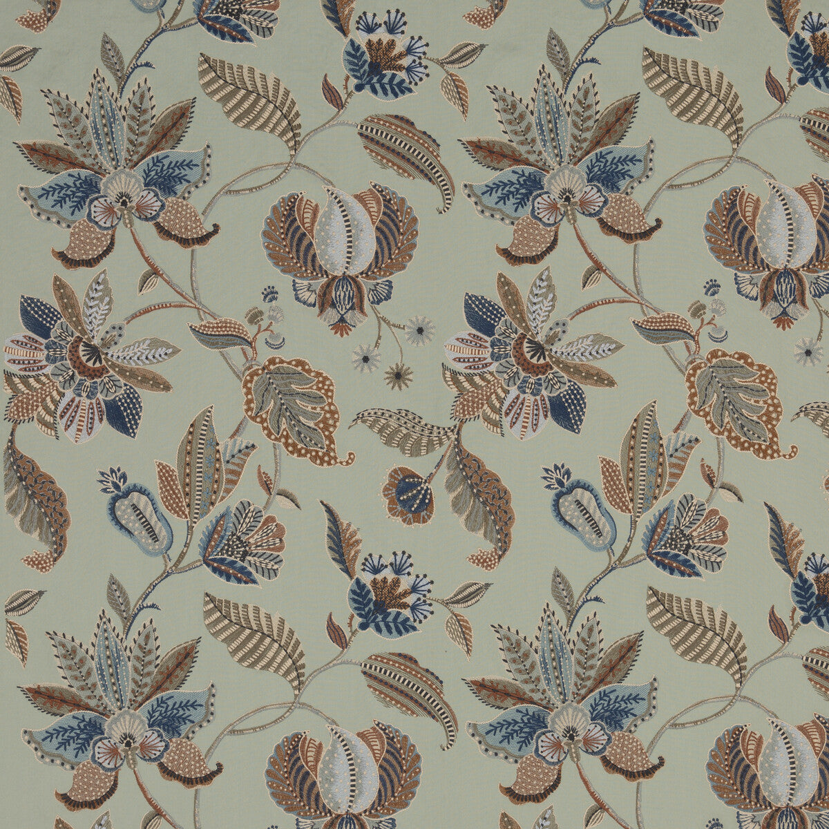 Durbar fabric in aqua color - pattern BF10941.1.0 - by G P & J Baker in the Caspian collection
