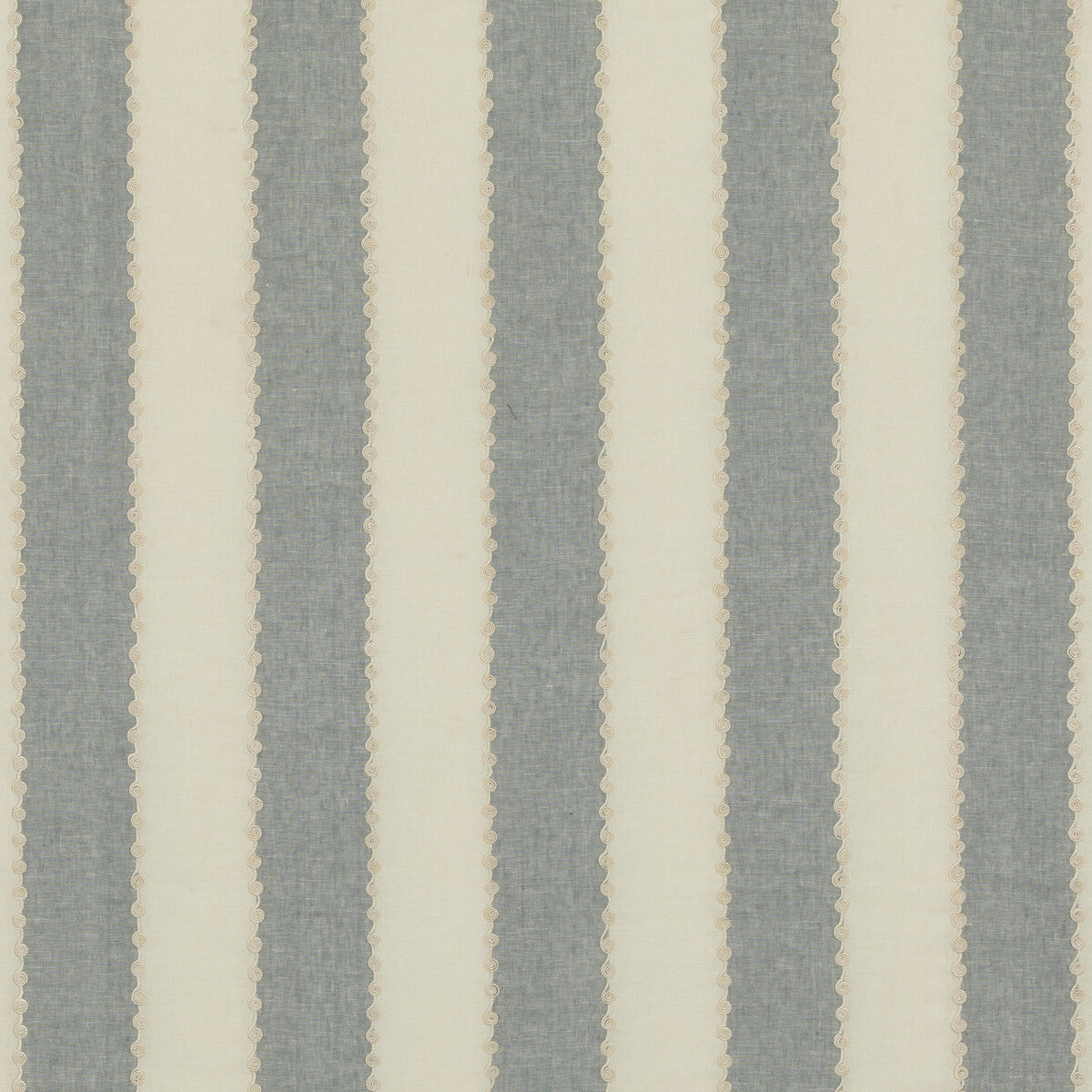 Ashmore Stripe fabric in blue color - pattern BF10944.660.0 - by G P & J Baker in the Ashmore collection