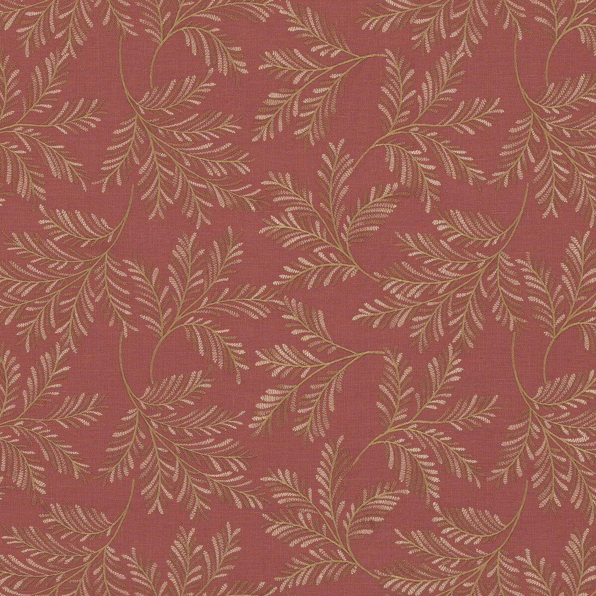 Chelsea Fern fabric in red color - pattern BF10945.450.0 - by G P &amp; J Baker in the Ashmore collection