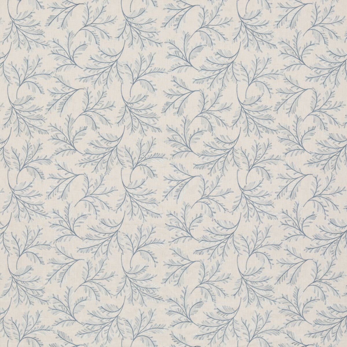Chelsea Fern fabric in blue color - pattern BF10945.660.0 - by G P & J Baker in the Ashmore collection