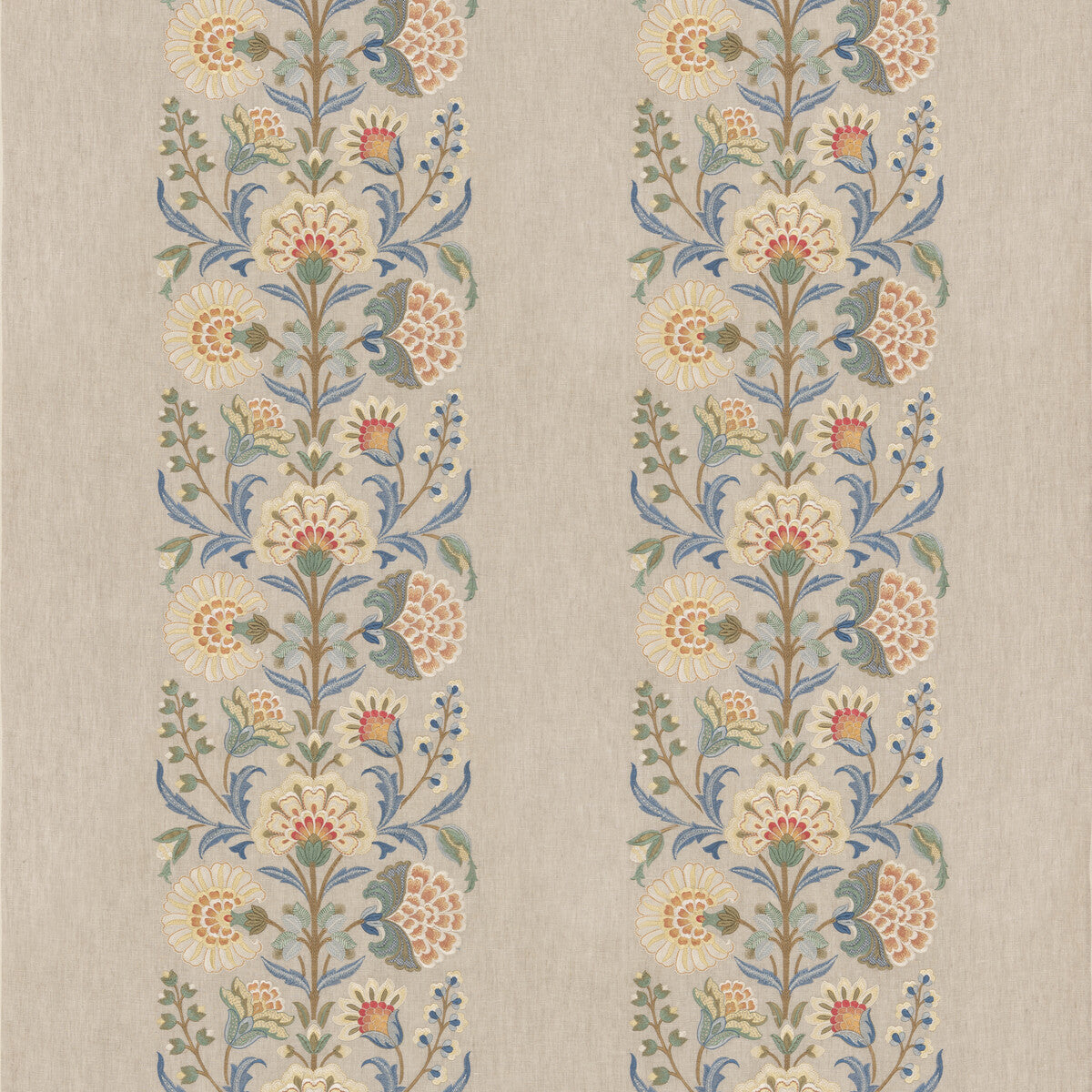 Annesley fabric in blue color - pattern BF10997.1.0 - by G P & J Baker in the Original Brantwood Fabric collection
