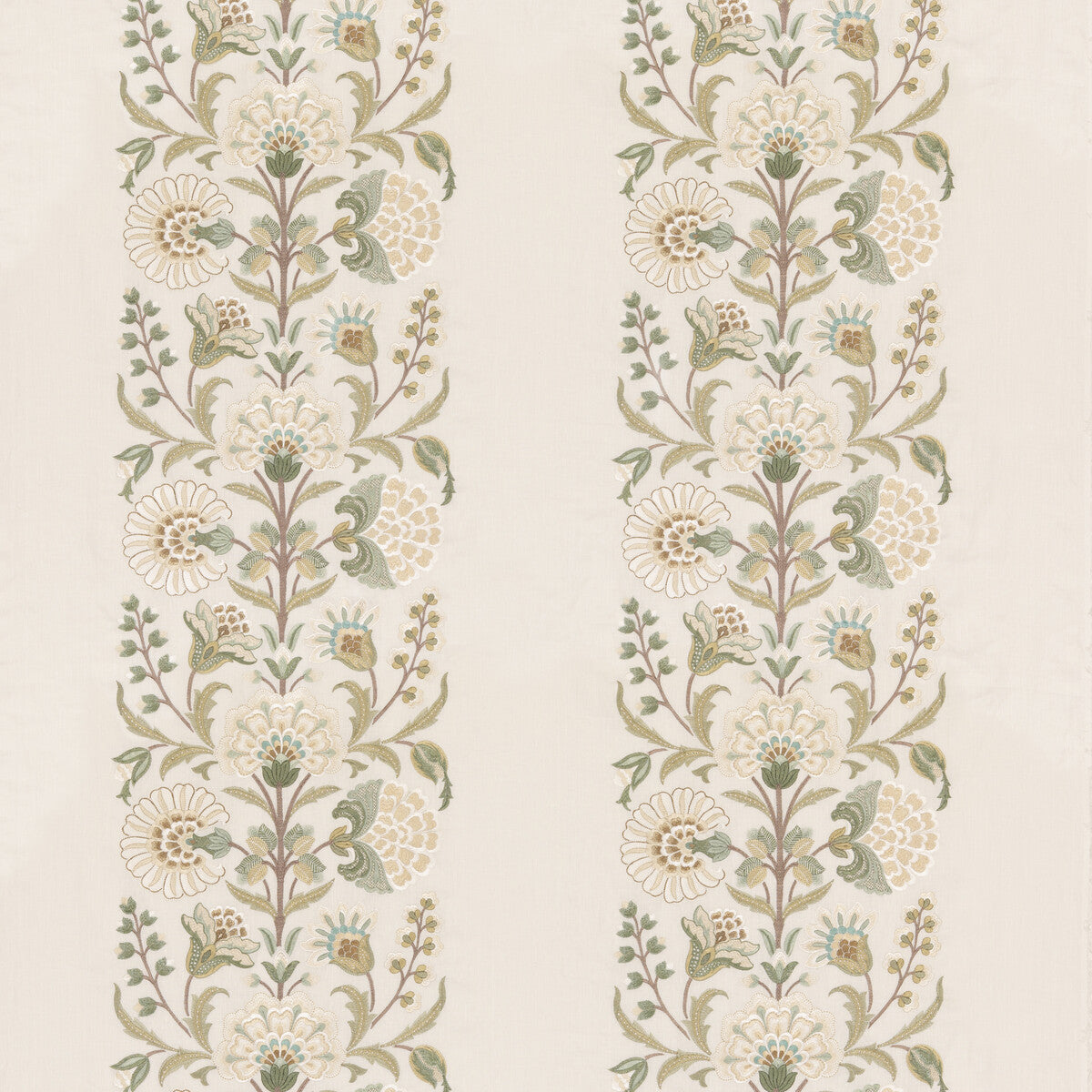 Annesley fabric in green color - pattern BF10997.2.0 - by G P & J Baker in the Original Brantwood Fabric collection