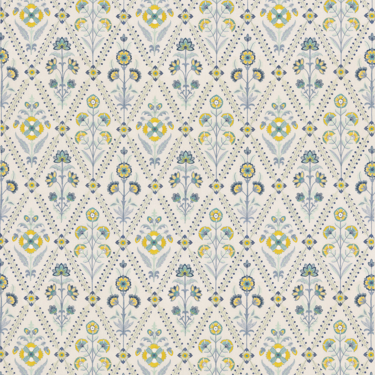 Perrycroft fabric in blue color - pattern BF10998.1.0 - by G P & J Baker in the Original Brantwood Fabric collection