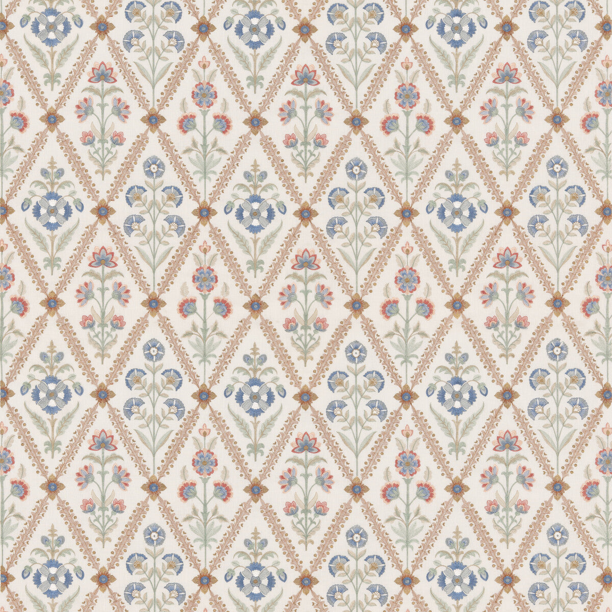 Perrycroft fabric in coral color - pattern BF10998.3.0 - by G P & J Baker in the Original Brantwood Fabric collection