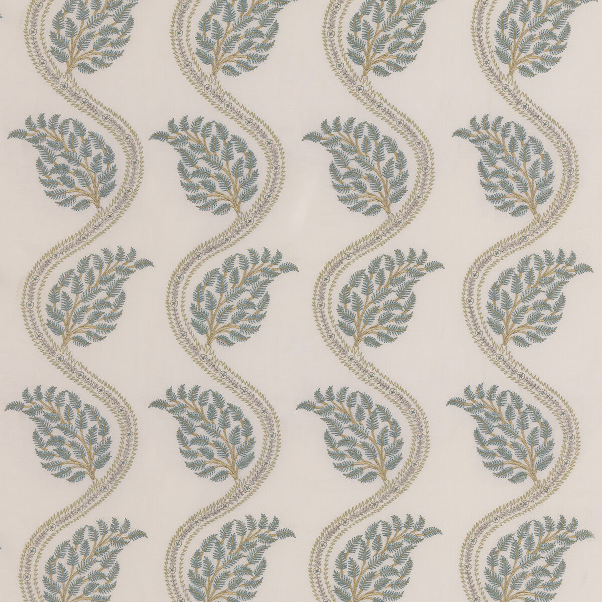 Filkins fabric in sage/aqua color - pattern BF11031.2.0 - by G P & J Baker in the Burford collection