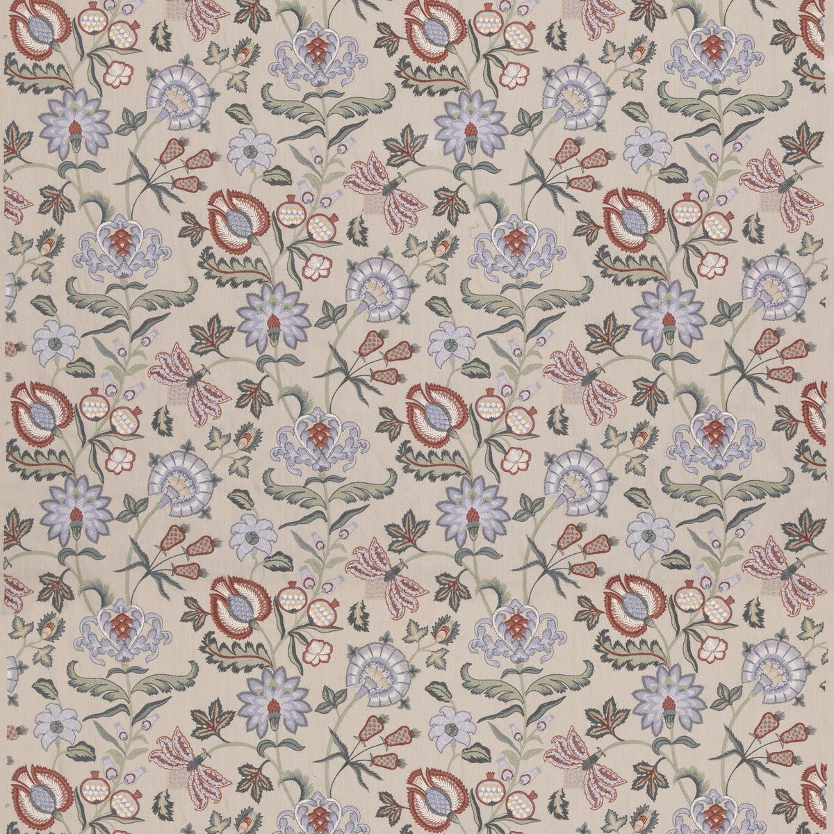 Snowhill fabric in green/russet color - pattern BF11033.1.0 - by G P & J Baker in the Burford collection